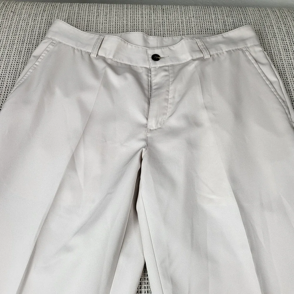 Adidas Climalite Pants Mens 34x30 Beige Golf Lightweight Performance Khakis